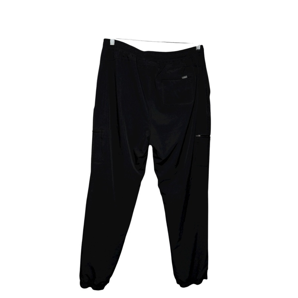 Eddie Bauer Fleece Lined Pant SZ 14 Hiking Drawstring Jogger Cargo Black Outdoor